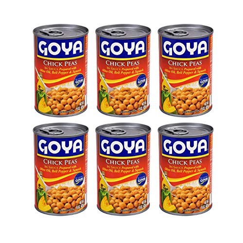 Goya Guisadas Ready-To-Eat Chick Peas In Sauce 6 Pack, Total Of