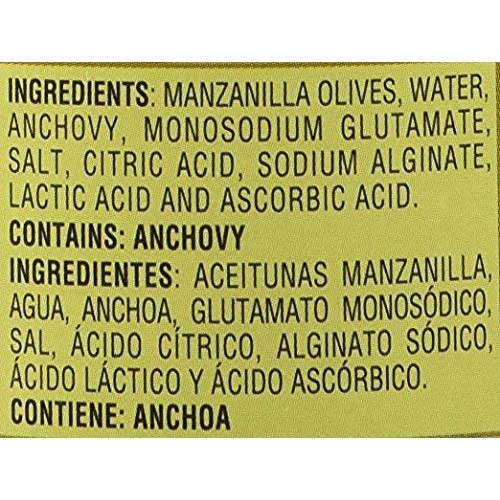 Goya Manzilla Green Olives Stuffed With Anchovies, 5.25 Ounce Ca