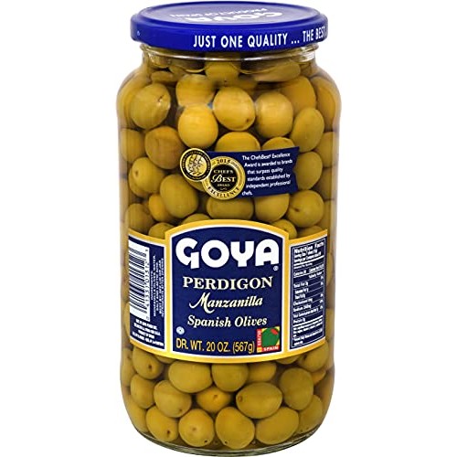 Goya Perdigon Manzanilla Spanish Olives, 20 Ounce