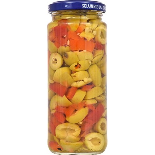 Goya Salad Olives, Pitted Manzanilla And Pimientos, 7 Ounce