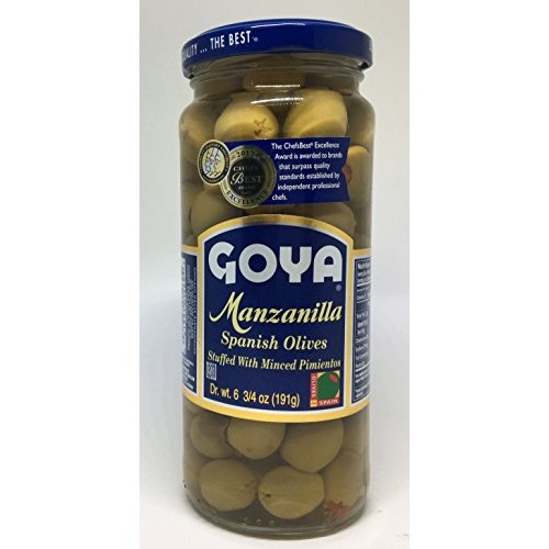 Goya Stuffed Manzanilla Olives 6.75 Ozpack Of 6