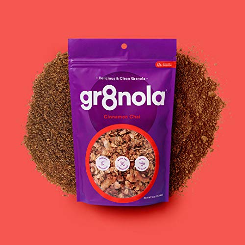 Gr8Nola Cinnamon Chai - Healthy, Low Sugar, Vegan Granola Cereal