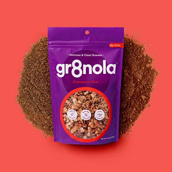 gr8nola CINNAMON CHAI - Healthy, Low Sugar, Vegan Granola Cereal...