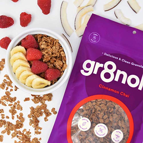 Gr8Nola Cinnamon Chai - Healthy, Low Sugar, Vegan Granola Cereal