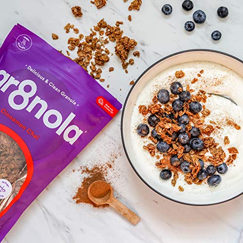 Gr8Nola Cinnamon Chai - Healthy, Low Sugar, Vegan Granola Cereal