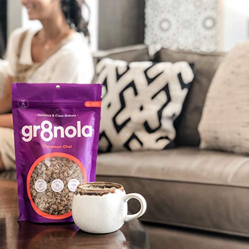 Gr8Nola Cinnamon Chai - Healthy, Low Sugar, Vegan Granola Cereal