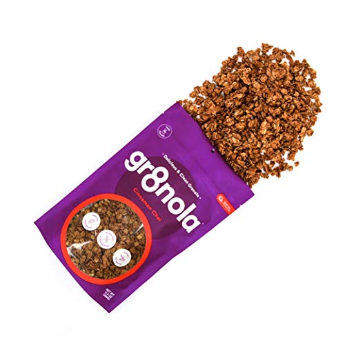 Gr8Nola Cinnamon Chai - Healthy, Low Sugar, Vegan Granola Cereal