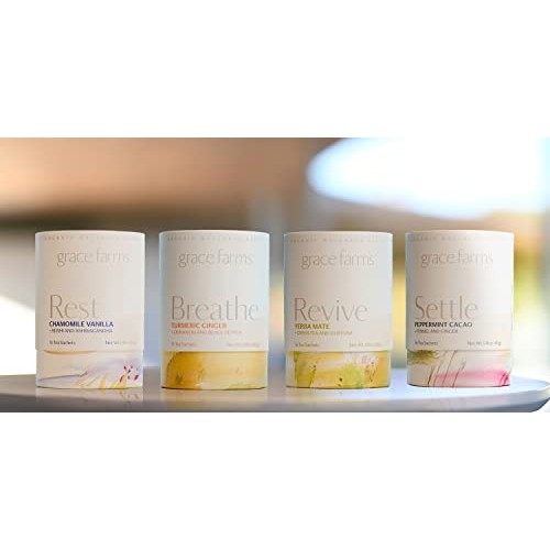 Grace Farms REST Wellness Organic Tea Blend 16 Pyramid Sachets...
