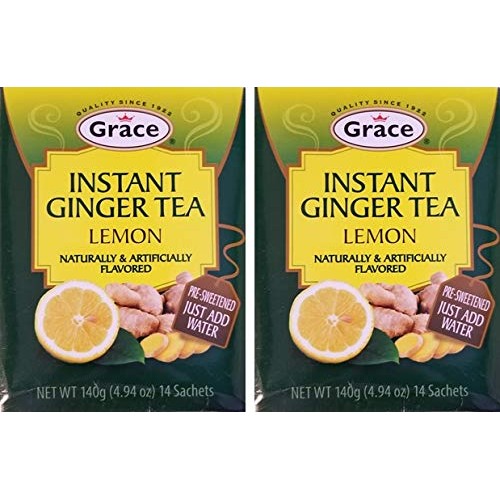 Grace Instant Ginger Tea Lemon 2Pk 28 Sachets