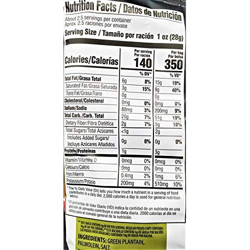 Grace Salted Green Plantain Chips 6 Pack, Total Of 15Oz