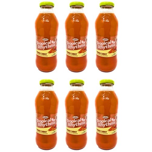 Grace Tropical Rhythms Mango Carrot Jamaican Fruit Juice 16Oz, 6