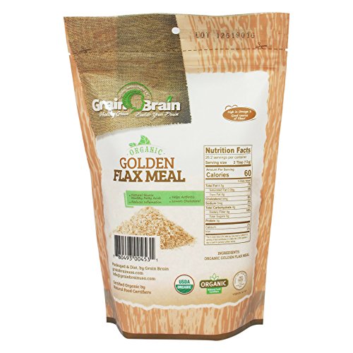 Grain Brain Golden Flax Seed Meal, Organic , Non-Gmo, Packaged I