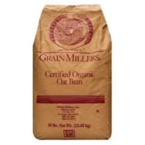 Grain Millers Organic Premium Fine Oat Bran, 50 Pound - 1 Each