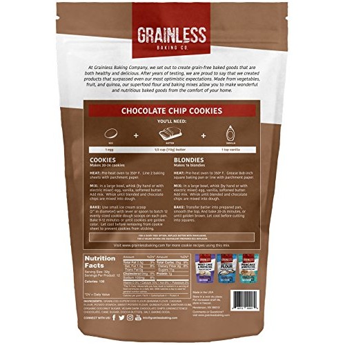 Grainless Grain Free Chocolate Chip Cookie Mix - Baking Mix For