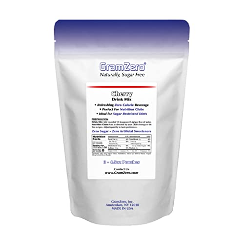 GramZero Cherry Zero Calorie Sugar Free Drink Mix, Great For Nut...