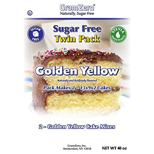 Gramzero Yellow Sugar Free Cake Mix 2-Pack, Makes 2 - 13X9X2 Cak