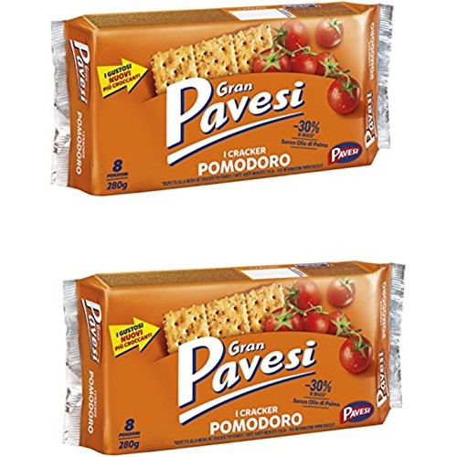 Gran Pavesi: I Craker Pomodoro Tomato Taste - 280G , Pack Of 2