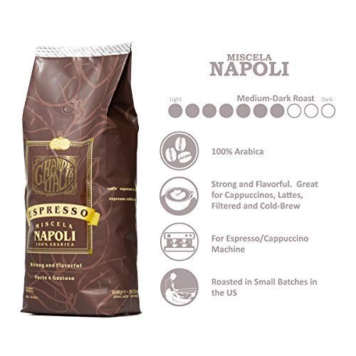 Grande Italia Espresso; Small Batch Artisan Roasted Miscela Napo