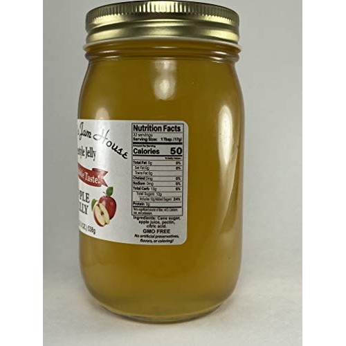 Grandma’S Jam House, Homestyle Apple Jelly  , 1 Pint 1 Jar
