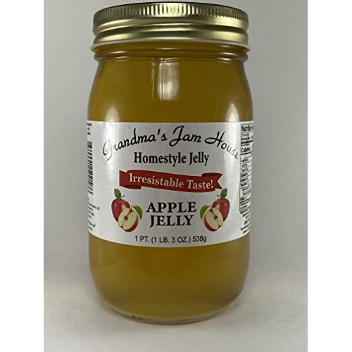 Grandma’S Jam House, Homestyle Apple Jelly  , 1 Pint 1 Jar