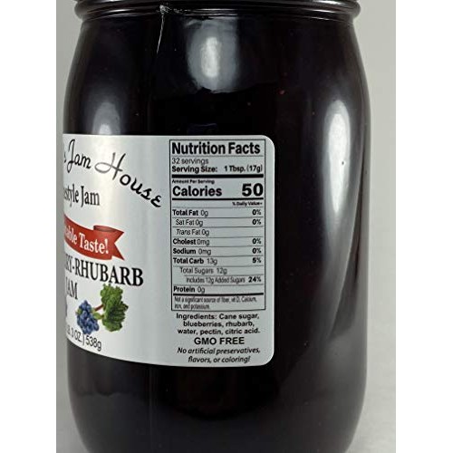 Grandma’S Jam House, Homestyle  Blueberry-Rhubarb Jam, 1 Pint 1