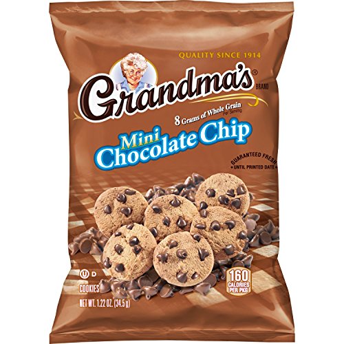 Grandmas Mini Whole Grain Chocolate Chip Cookies, 1.22 Ounce P