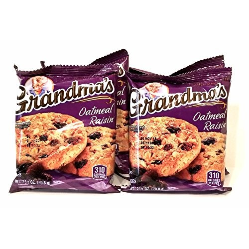 Grandmas Cookies Oatmeal Raisin Flavored 4 Packs 2 Per Pack