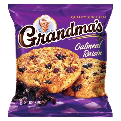 Grandmas Oatmeal Raisin Cookies, 2.5 Ounce Pack Of 60