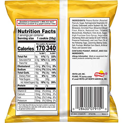 Grandmas Peanut Butter Cookies, 2.5 Ounce Pack Of 60