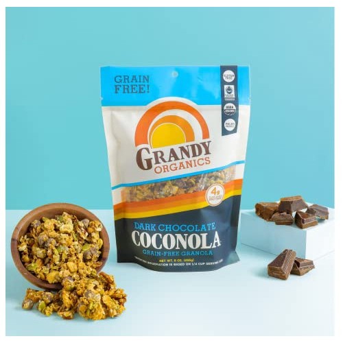 Grandy Organics Organic Coconut Granola, Variety Pack Coconola -...