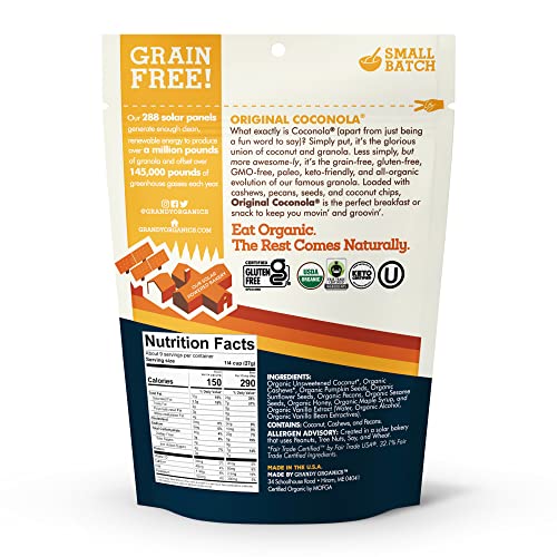 Grandy Organics Original Coconola Gluten Free Granola - Certifie...