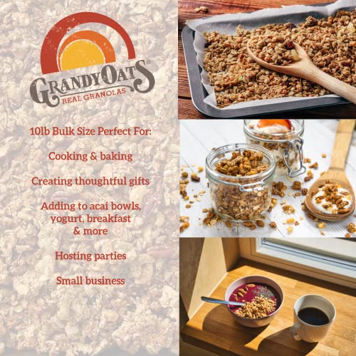 Grandy Oats Organic Granola,10lb Bulk Bag - Classic Granola with...