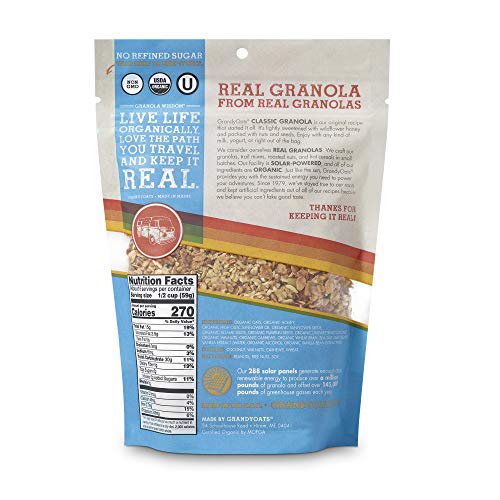 Grandyoats Classic Granola, Certified Organic Granola Cereal, Lo