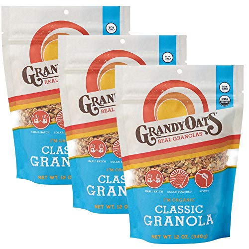Grandyoats Classic Granola, Certified Organic Granola Cereal, Lo
