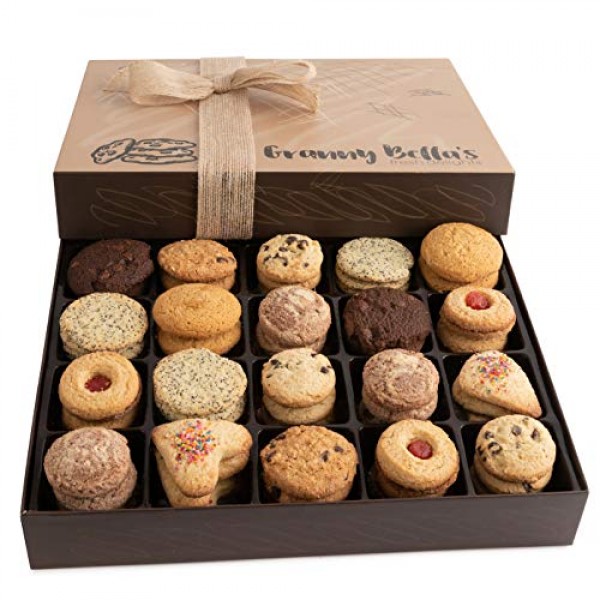 Granny Bellas Cookie Gift Baskets, 52 Gourmet Handmade Cookies,