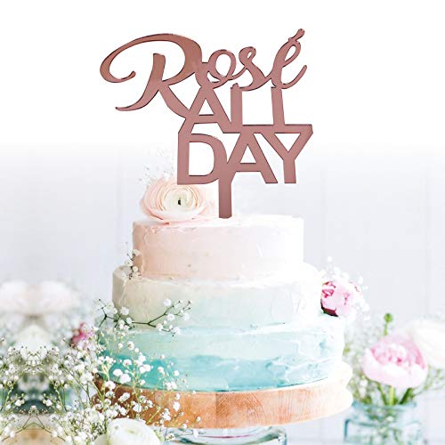 Grantparty Rose All Day Cake Topper | Rosè All Day Birthday Anni