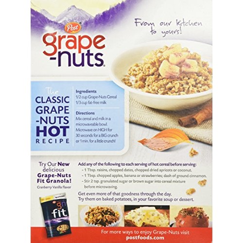 Post, Breakfast Cereal, Grapes Nut, 20.5 Oz
