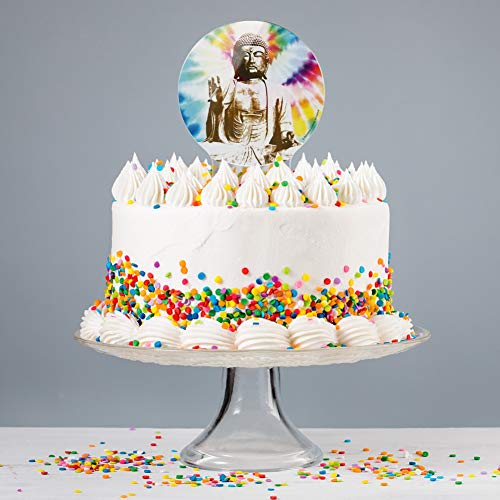 Graphics &Amp; More Acrylic Tie Dyed Buddha Serenity Cake Topper Par