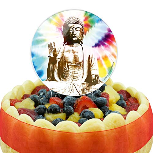 Graphics &Amp; More Acrylic Tie Dyed Buddha Serenity Cake Topper Par