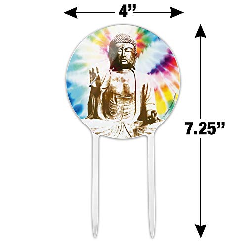 Graphics &Amp; More Acrylic Tie Dyed Buddha Serenity Cake Topper Par