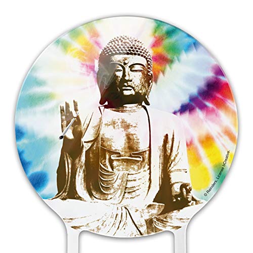 Graphics &Amp; More Acrylic Tie Dyed Buddha Serenity Cake Topper Par