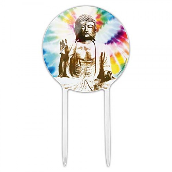 Graphics &Amp; More Acrylic Tie Dyed Buddha Serenity Cake Topper Par