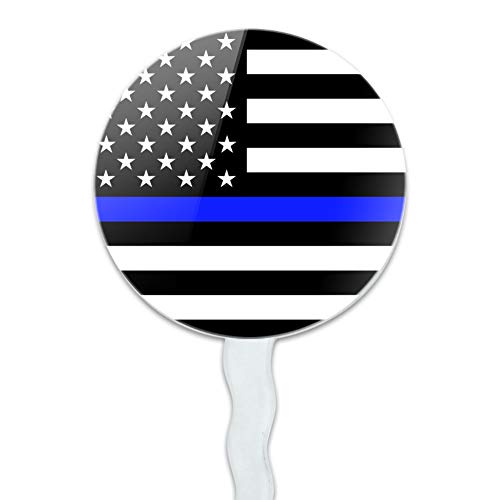 Graphics &Amp; More Thin Blue Line American Flag Cupcake Picks Toppe