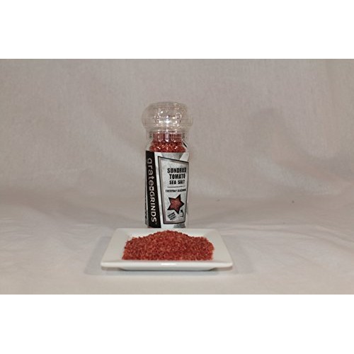 Sundried Tomato Sea Salt In A Refillable Spice Grinder Bottle