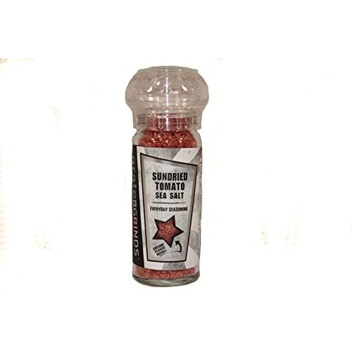 Sundried Tomato Sea Salt In A Refillable Spice Grinder Bottle