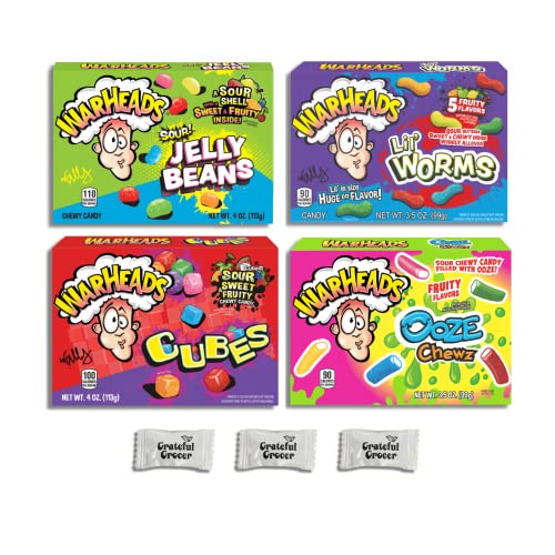 Warheads Candy Variety Pack - Sour Warhead Candy Jelly Beans, Oo