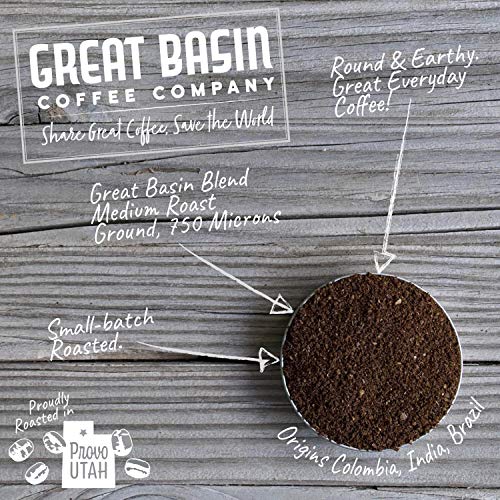 Great Basin Coffee Co. Freshly Ground Medium Roast. Gourmet Smal