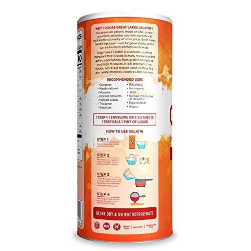 Great Lakes Unflavored Gelatin, Kosher, 16 Oz Pack Of 2