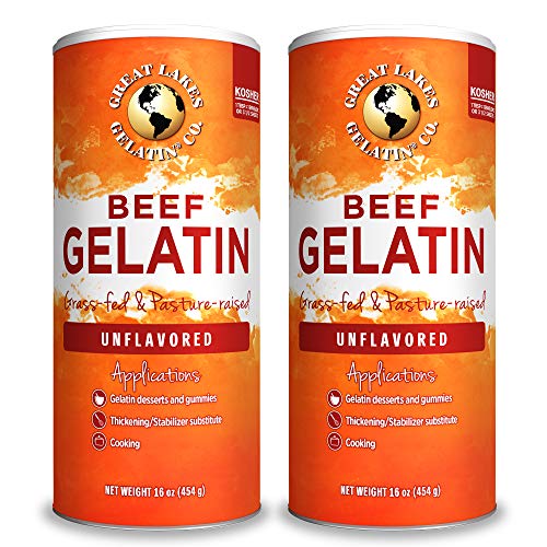 Great Lakes Unflavored Gelatin, Kosher, 16 Oz Pack Of 2