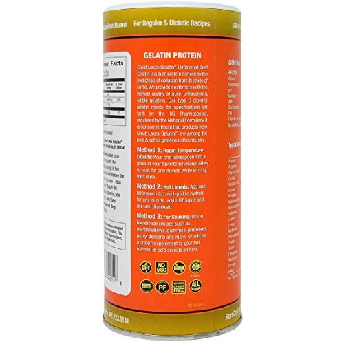 Great Lakes Gelatin, 16 Oz Cans: 1 Unflavored Kosher Beef And